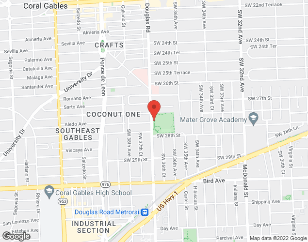 Map showing location at 2755 SW 37th Ave, Miami, FL