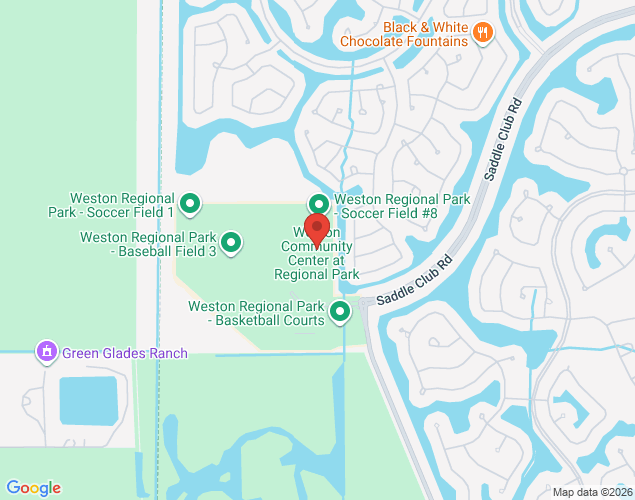 Map showing location at 20200 Saddle Club Road, Weston, FL