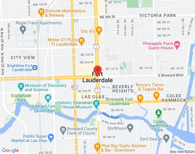 Map showing location at , Fort Lauderdale, FL