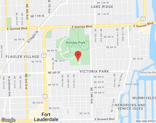 Map showing location at 701 NE 12th Ave, Fort Lauderdale, FL