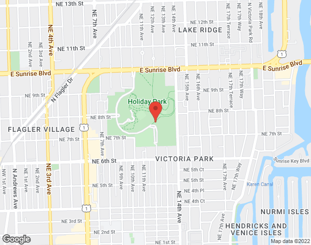Map showing location at 1150 G. Harold Martin Dr., Fort Lauderdale, FL