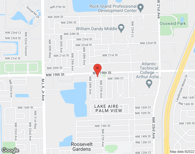 Map showing location at 2750 NW 19th Street, Fort Lauderdale, FL