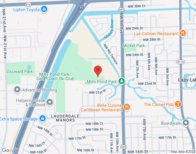 Map showing location at 2201 NW 9th Ave, Fort Lauderdale, FL
