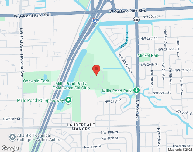 Map showing location at 2201 NW 9th Ave, Fort Lauderdale, FL