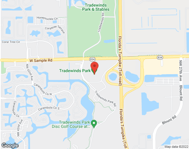 Map showing location at 3600 W Sample Road, Coconut Creek, FL