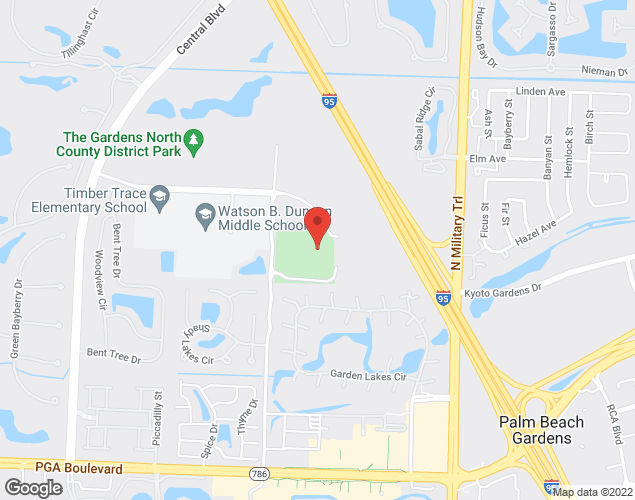Map showing location at 5110 117th Ct N, Palm Beach Gardens, FL