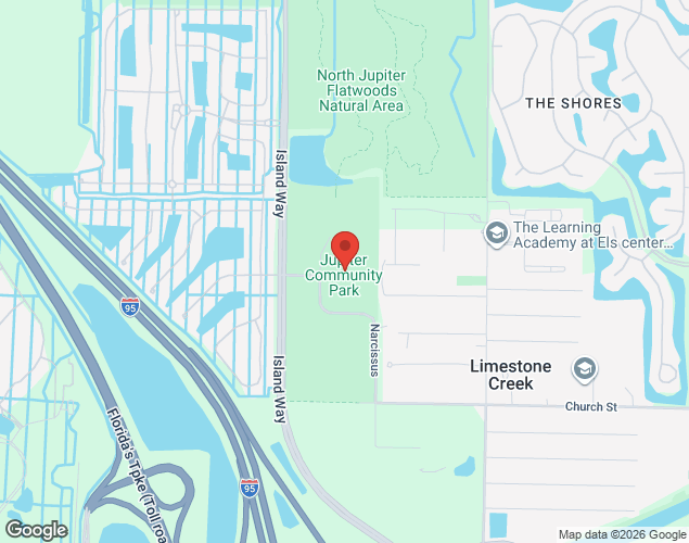 Map showing location at JCP 1201 Island Way, Jupiter, FL