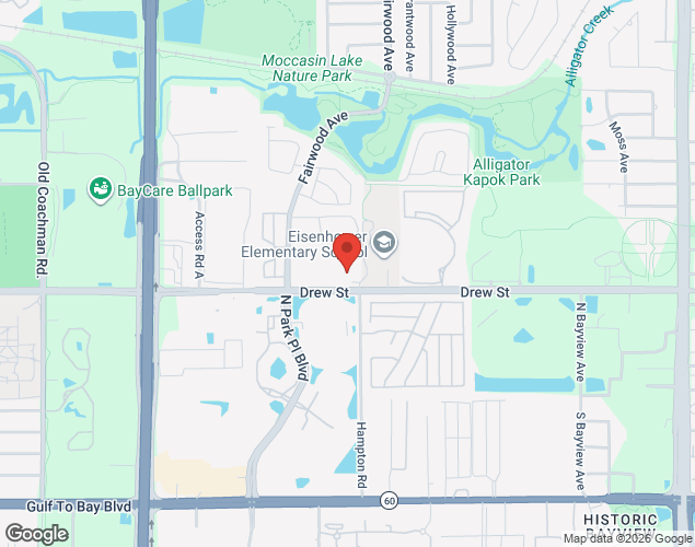 Map showing location at 2780 Drew Street, Clearwater, FL