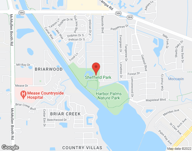 Map showing location at 1923 Cutty Bay Court, Oldsmar, FL