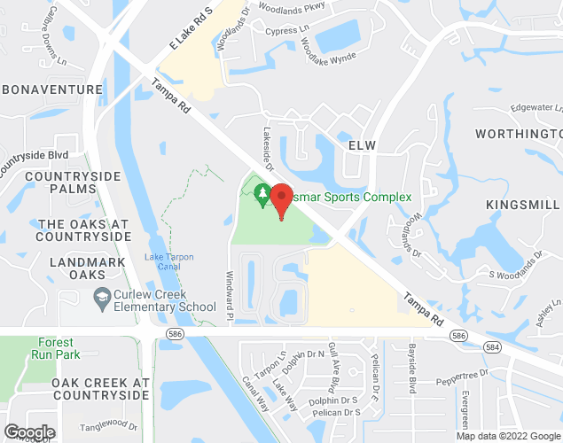 Map showing location at 3120 Tampa Road, Oldsmar, FL