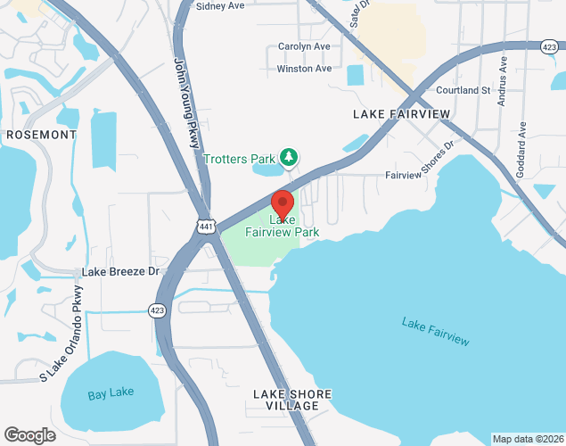 Map showing location at 2200 Lee Rd, Orlando, FL