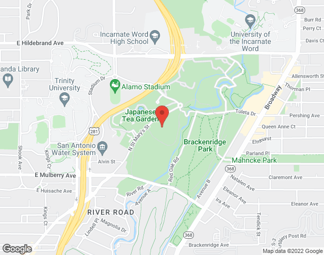 Map showing location at 3610 N St Mary's St, San Antonio, TX