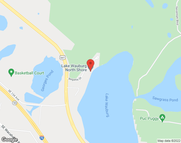 Map showing location at 133 Regatta Dr., Micanopy, FL