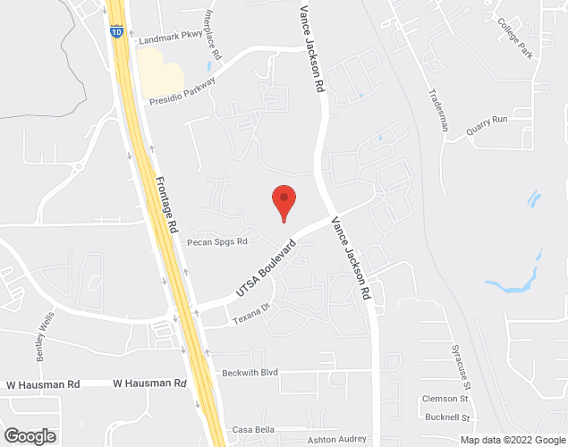 Map showing location at Middle Warehouse, 4320 Industrial Center, San Antonio, TX