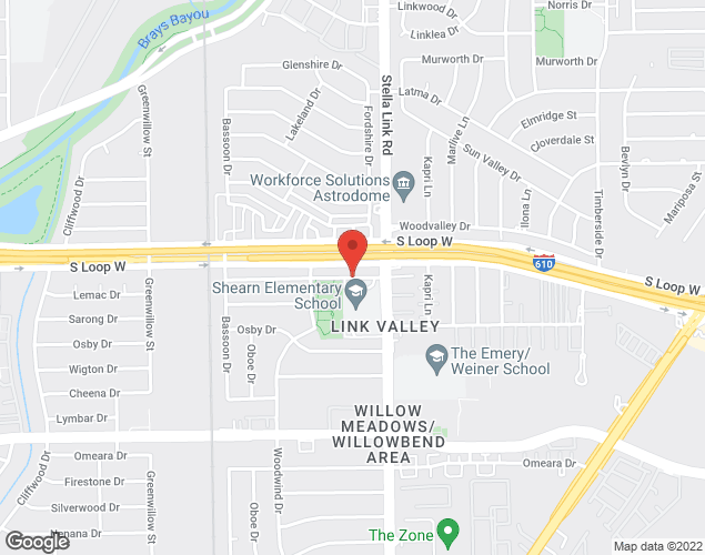 Map showing location at 4201 TC Jester Blvd, houston, TX