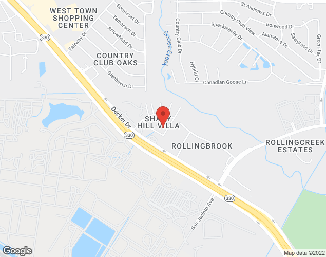 Map showing location at , Houston, TX