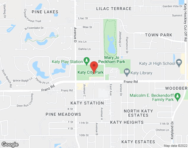 Map showing location at 5720 Franz Road, Katy, TX