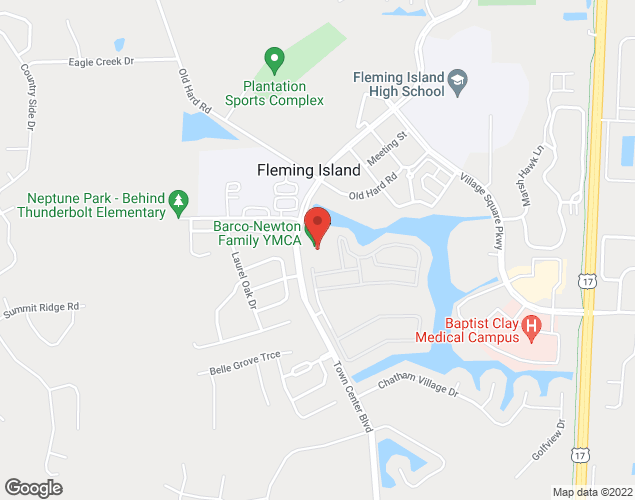 Map showing location at 2075 Town Center Blvd., Fleming Island, FL