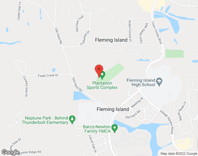 Map showing location at 321 Old Hard Road, Fleming Island, FL