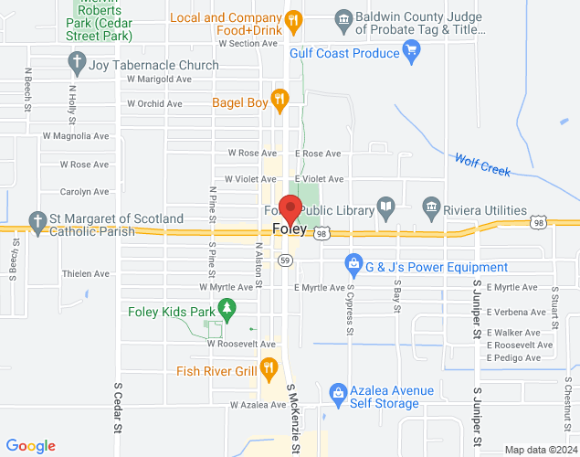 Map showing location at , Fokey, AL