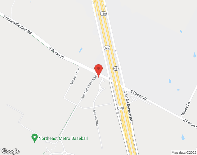 Map showing location at 2703 E Pecan St, Pflugerville, TX