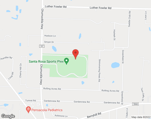 Map showing location at 5976 Chumuckla Hwy, Pace, FL