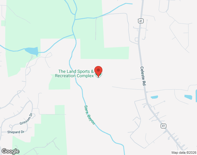 Map showing location at 7365 Celeste Road, Saraland, AL
