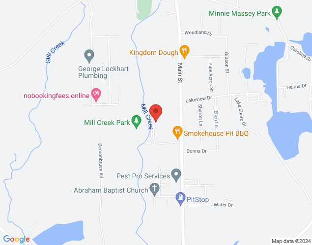 Map showing location at 3400 SHIRLEY LANE, MILLBROOK, AL