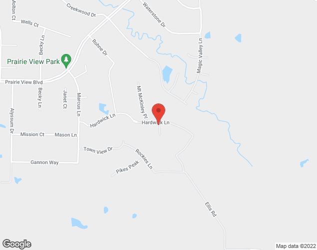 Map showing location at , Burleson, TX