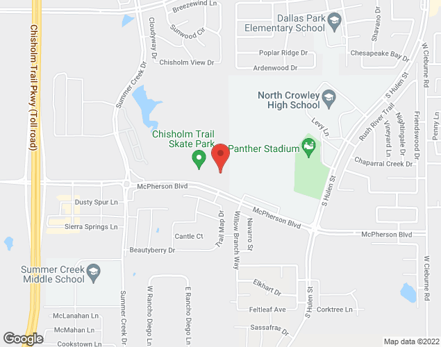 Map showing location at 4936 McPherson Blvd, Fort Worth, TX