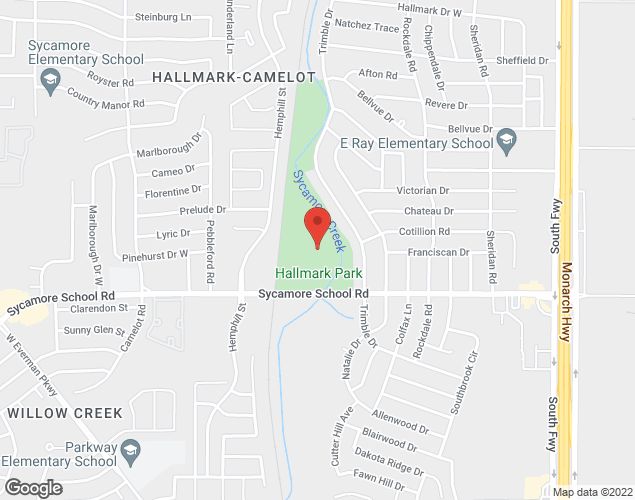 Map showing location at 820 Sycamore School Road, Fort Worth, TX