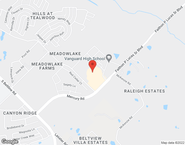 Map showing location at 1717 McKenzie Rd, Mesquite, TX