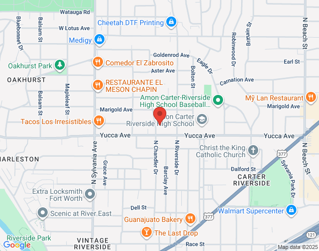 Map showing location at , Fort Worth, TX