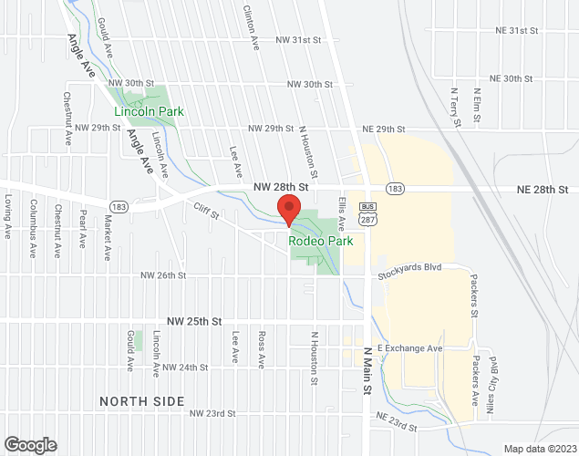 Map showing location at 2624 Clinton Avenue, Fort Worth, TX