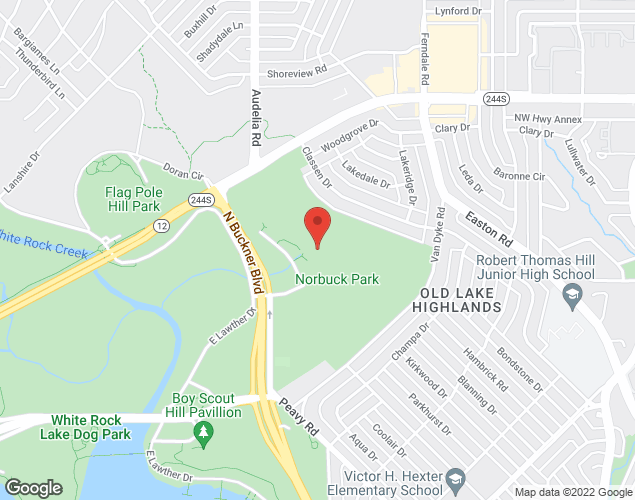 Map showing location at 200 N Buckner Blvd, Dallas, TX