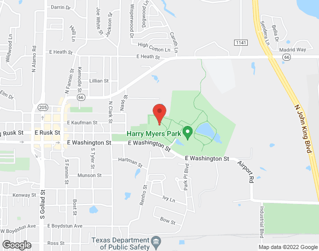 Map showing location at 815 E washington st, Rockwall, TX