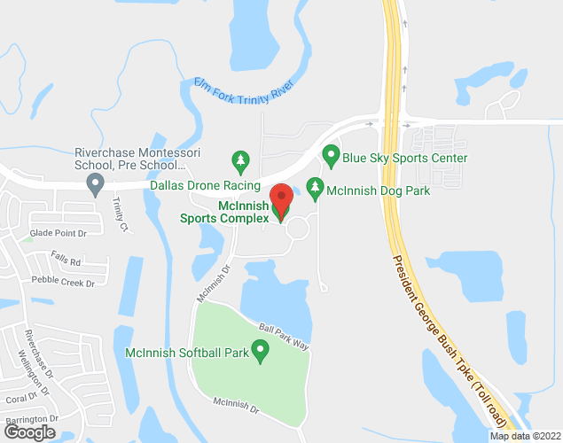 Map showing location at 2335 Sandy Lake Road, Carrollton, TX