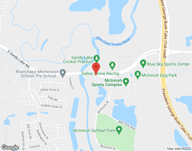 Map showing location at 2355 Sandy Lake Road, Carrollton, TX