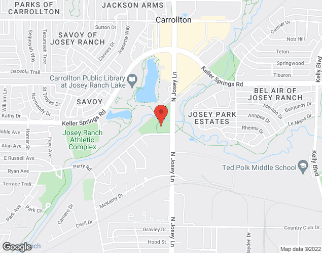 Map showing location at 1871 Sherwood Lane, Carrollton, TX