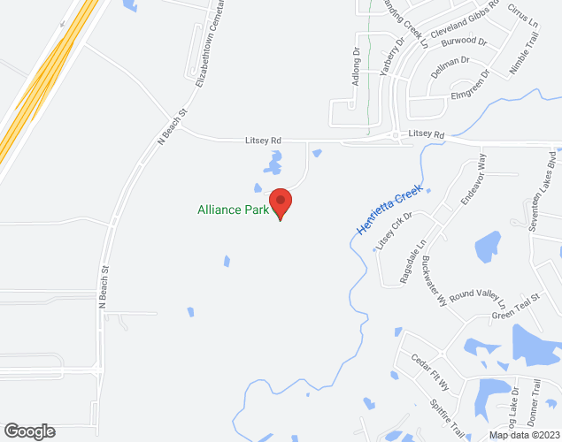 Map showing location at 3800 Litsey Road, Fort Worth, TX