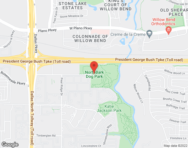 Map showing location at 4899 Gramercy Oaks Dr, Dallas, TX