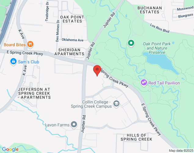 Map showing location at 6000 Jupiter Road, Plano, TX