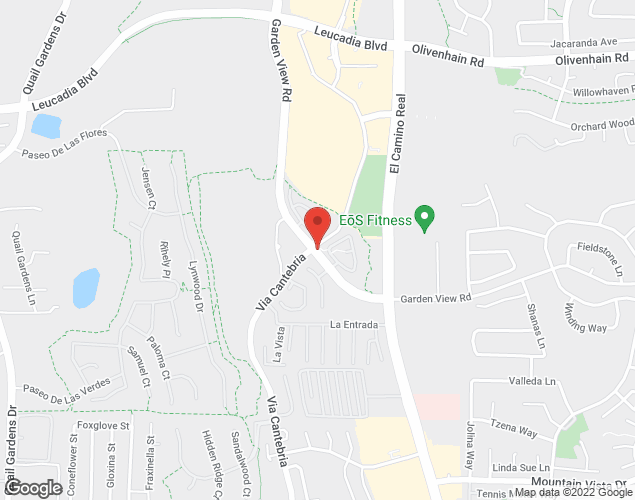 Map showing location at P.O. Box 231486, Encinitas, CA