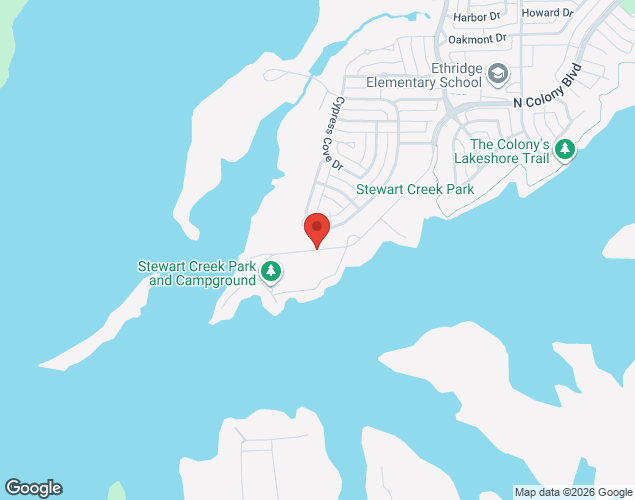 Map showing location at 3700 Sparks Road, The Colony, TX