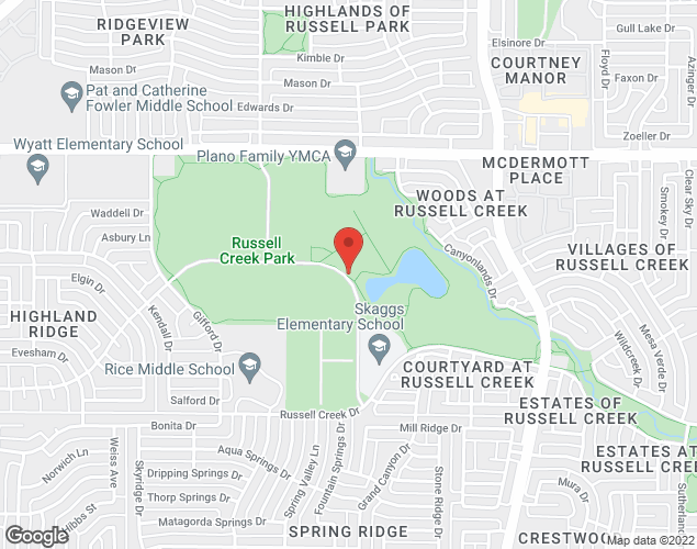 Map showing location at 3500 McDermott Road, Plano, TX