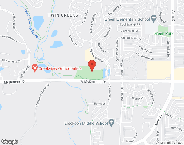 Map showing location at 1510 W. McDermott Dr., Allen, TX