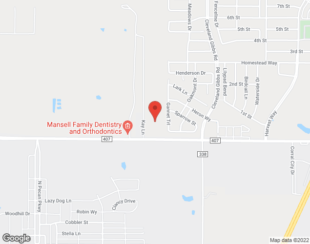Map showing location at 1290 FM 407, Northlake TX  76247, 