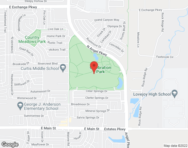 Map showing location at 701 Angel Parkway, Allen, TX