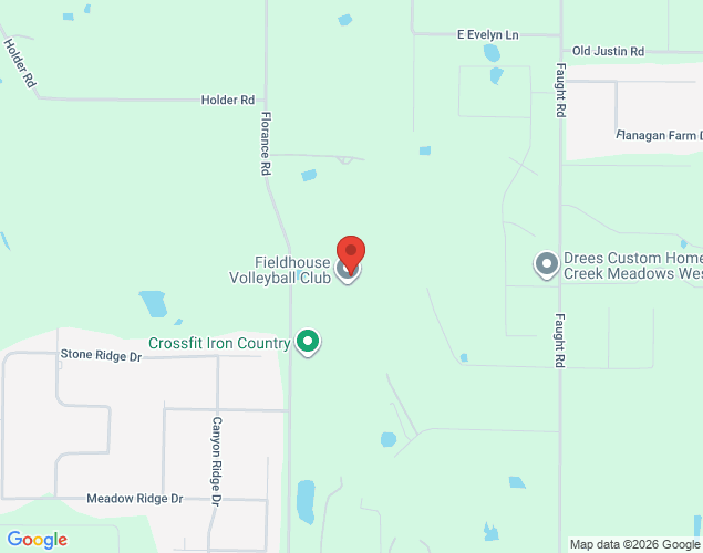 Map showing location at 7947 Florance Road, Northlake, TX
