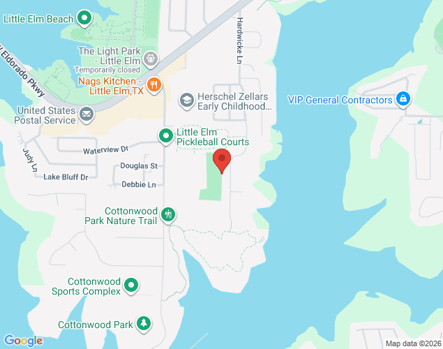 Map showing location at 500 Lobo Lane, Little Elm, TX